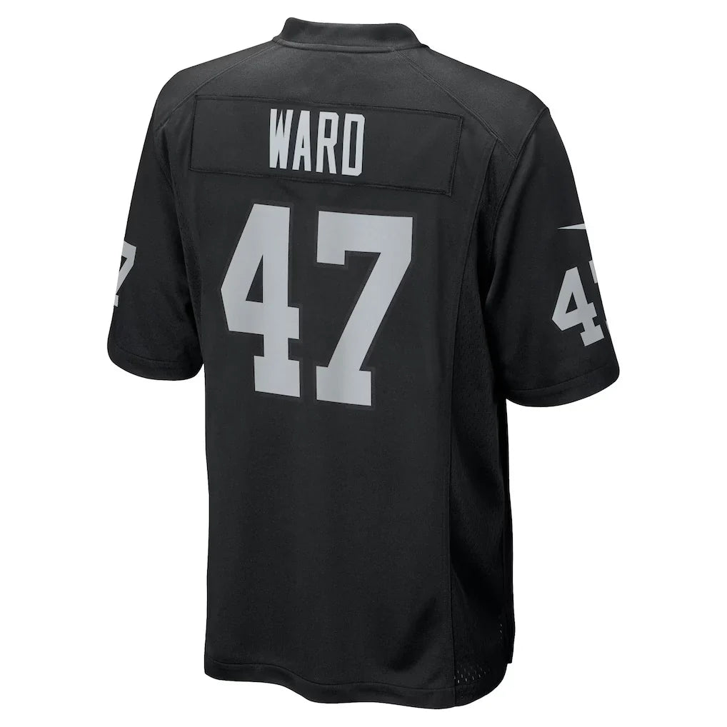 LV.Raiders #47 Alex Ward Black  Team Game Stitched Jerseys