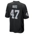 LV.Raiders #47 Alex Ward Black Seanshop Team Game Stitched Jerseys