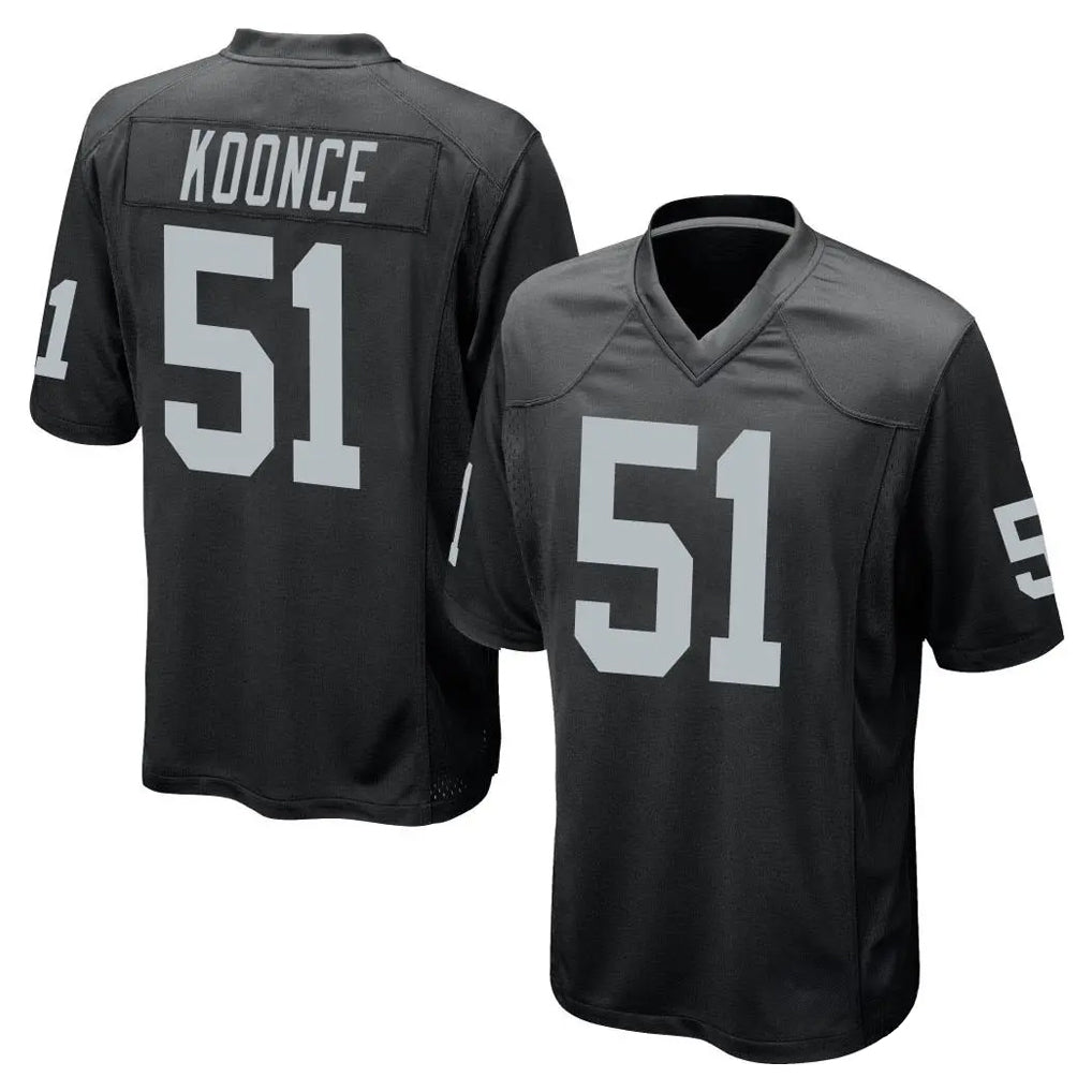 Seanshop LV.Raiders #51 Malcolm Koonce Player Black Home Game Stitched Jerseys