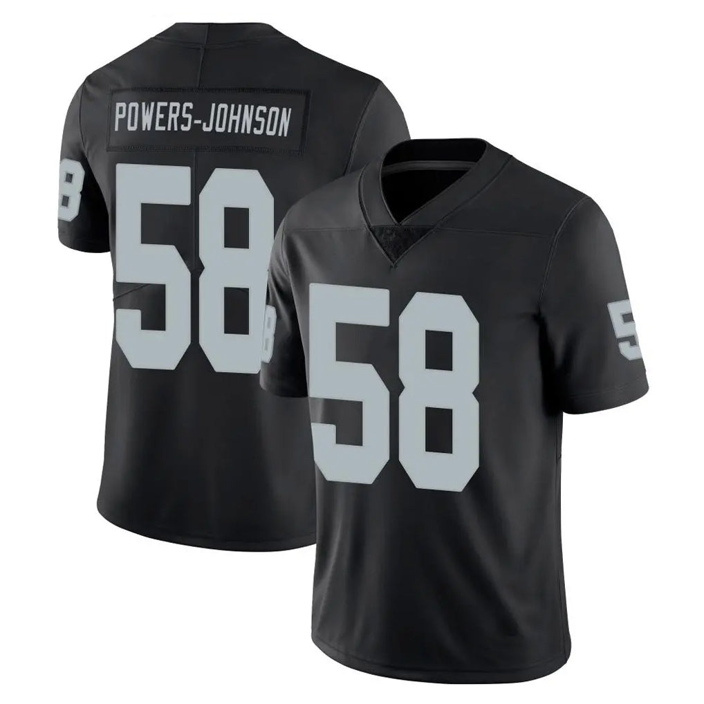 Seanshop LV.Raiders #58 Jackson Powers-Johnson Player Black Limited Vapor Untouchable Home Game Stitched Jerseys