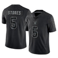 Seanshop LV.Raiders #5 Eric Stokes Player Black Reflective Limited Game Stitched Jerseys