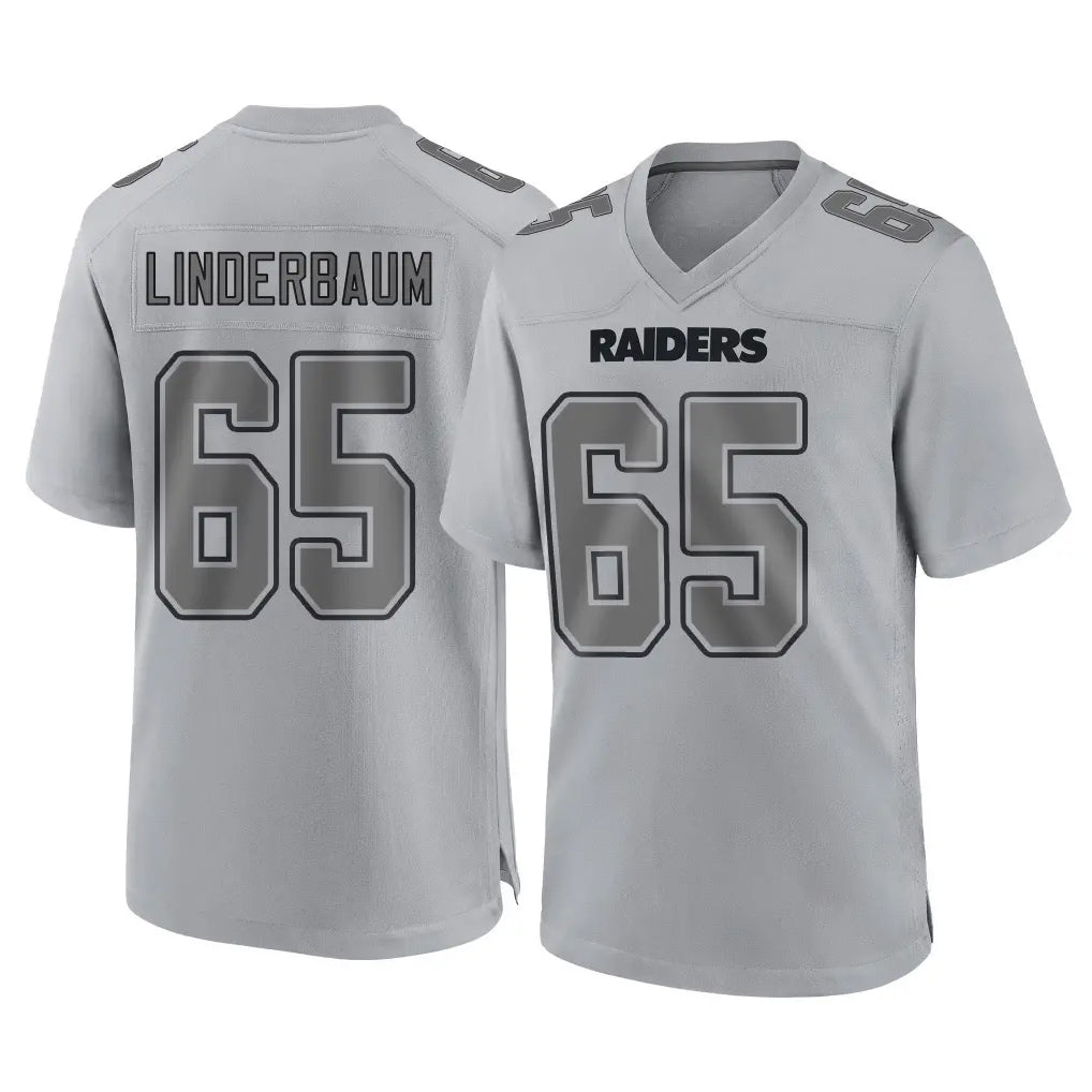 Seanshop LV.Raiders #65 Tyler Linderbaum Player Gray Atmosphere Fashion Limited Game Stitched Jerseys