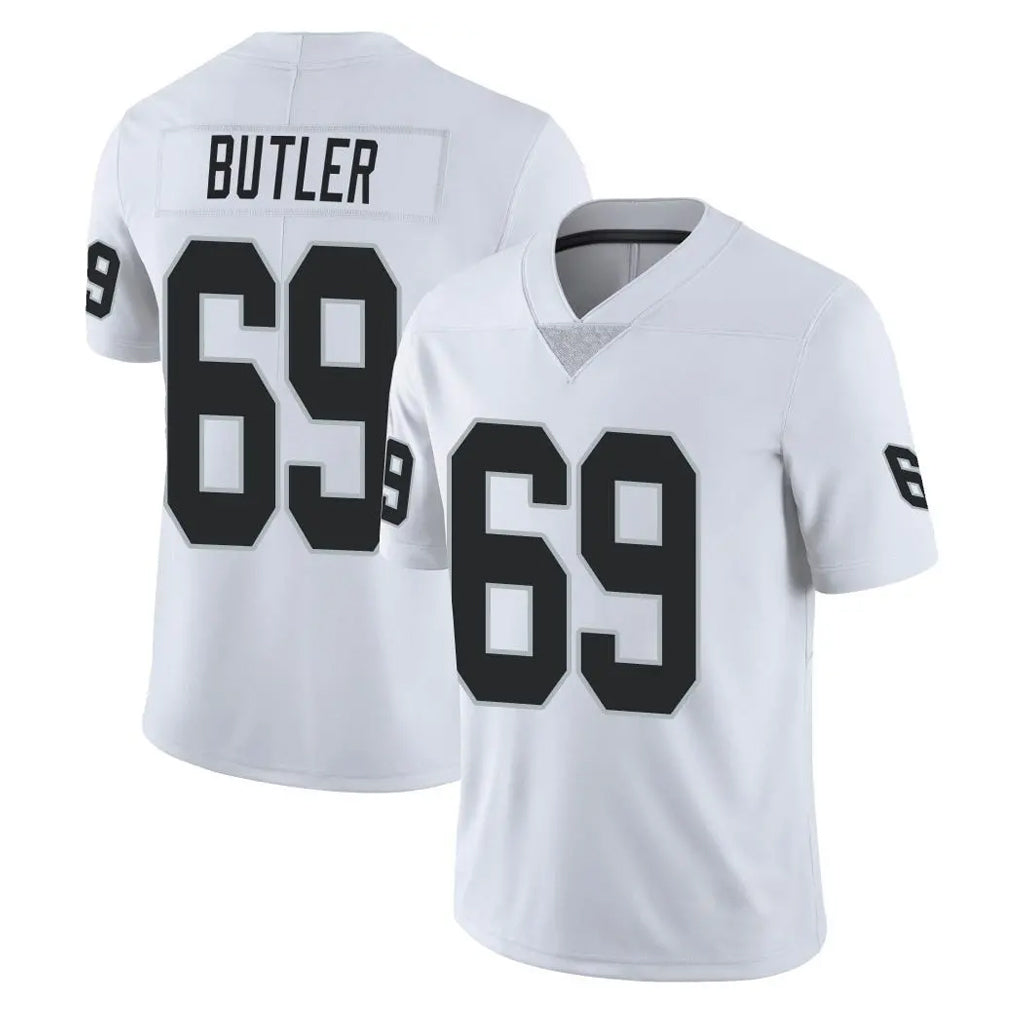 Seanshop LV.Raiders #69 Adam Butler Player White Limited Vapor Untouchable Home Game Stitched Jerseys