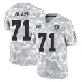 Seanshop LV.Raiders #71 DJ Glaze Player Arctic Camo Salute To Service Limited Game Stitched Jerseys