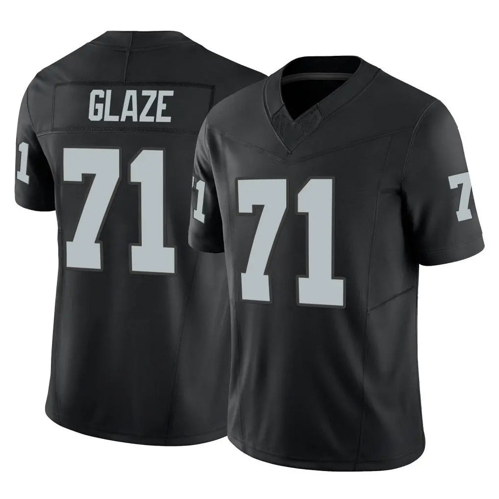 Seanshop LV.Raiders #71 DJ Glaze Player Black Limited Vapor F.U.S.E. Home Game Stitched Jerseys