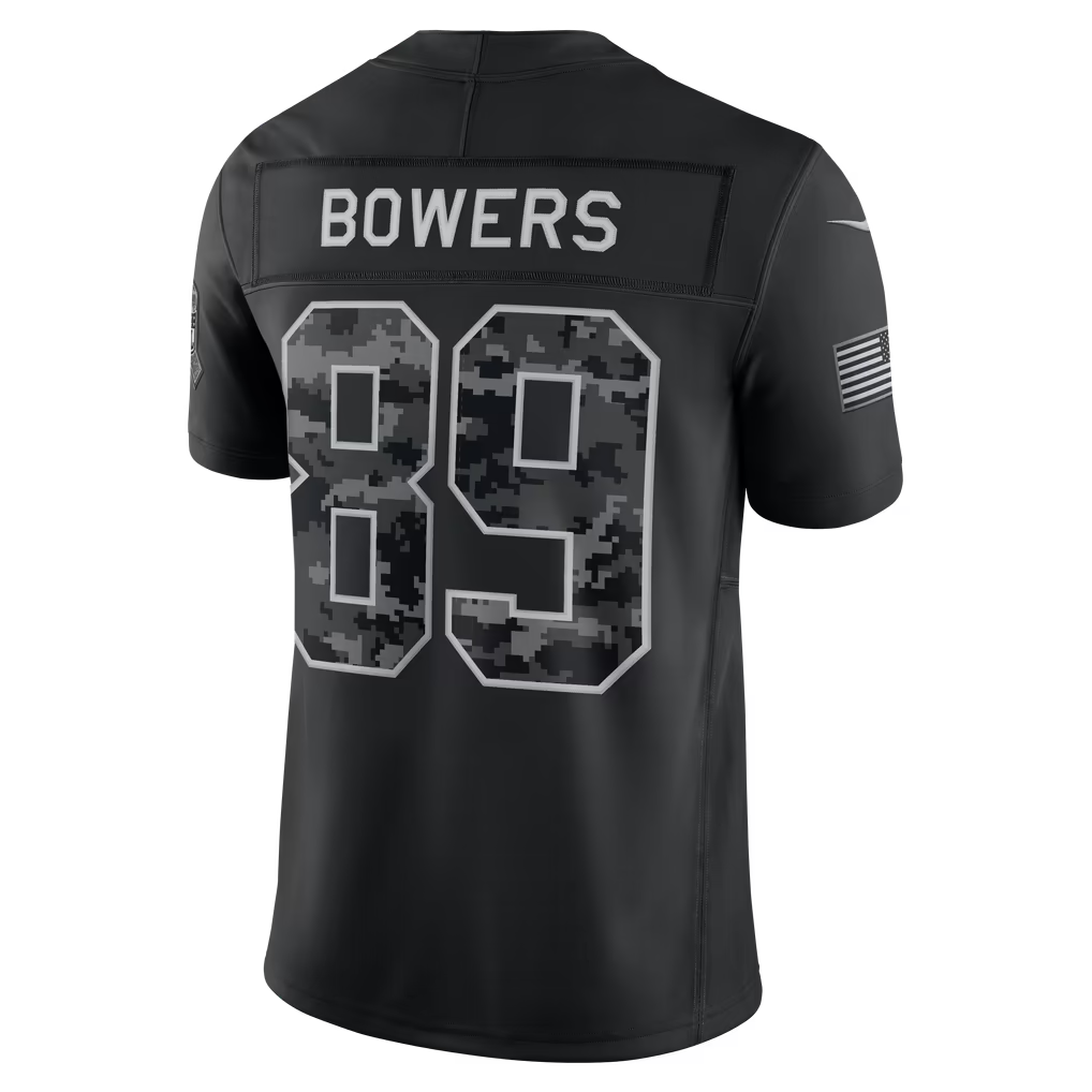 Seanshop LV.Raiders #89 Brock Bowers Black 2026 Salute to Service Stitched Limited Jersey