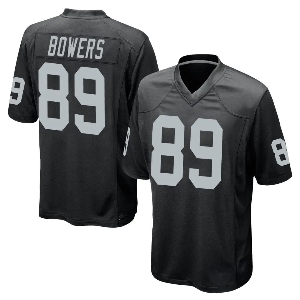 Seanshop LV.Raiders #89 Brock Bowers Player Black Home Game Stitched Jerseys