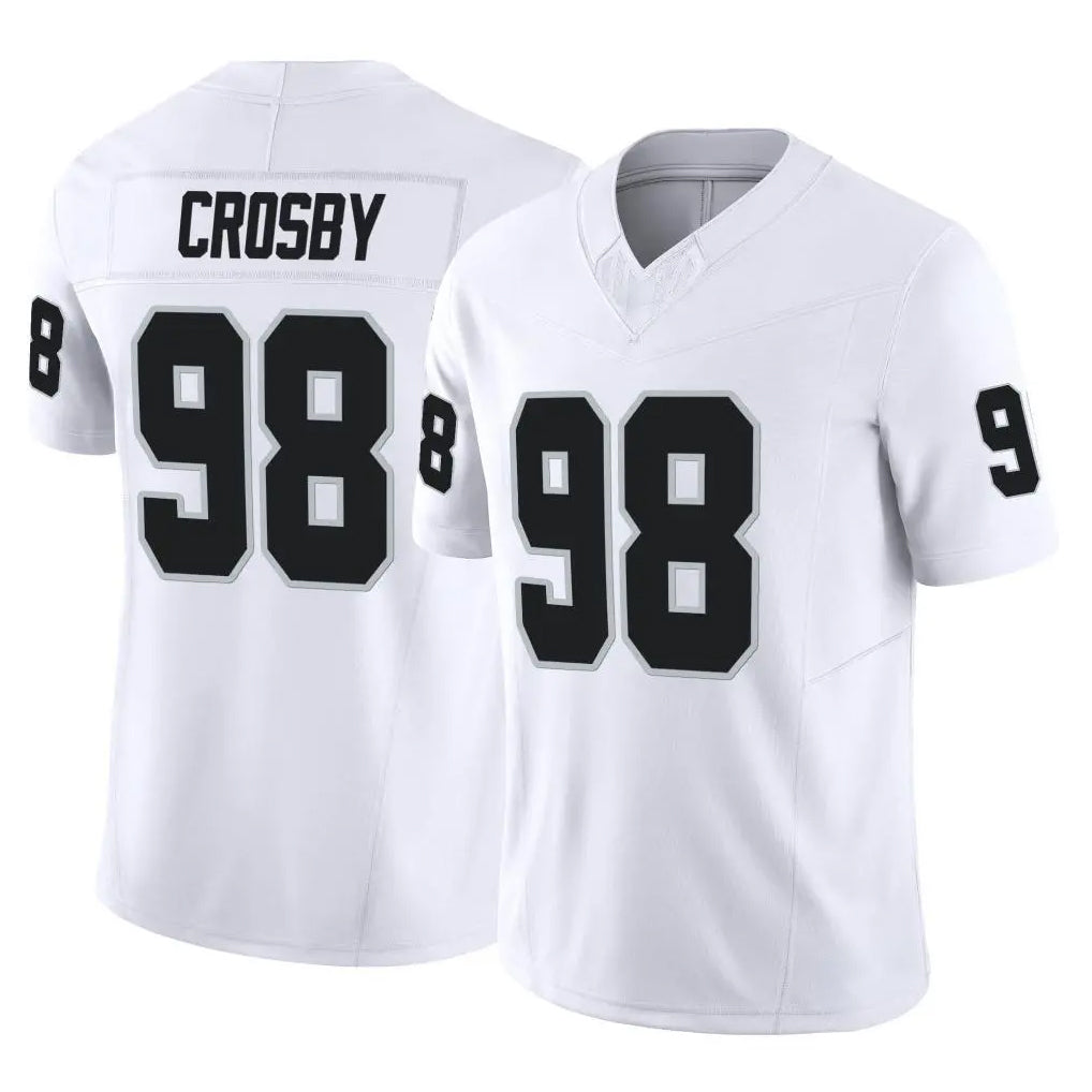 Seanshop LV.Raiders #98 Maxx Crosby Player White Limited Vapor F.U.S.E. Home Game Stitched Jerseys