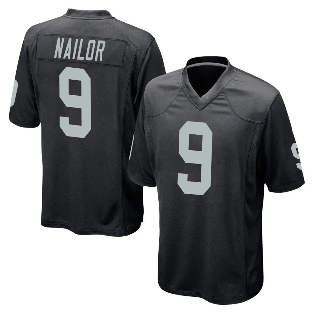 Seanshop LV.Raiders #9 Jalen Nailor Player Black Home Game Stitched Jerseys