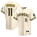 Seanshop M.Brewers #11 Jackson Chourio Player Cream Home Limited Stitched Jerseys