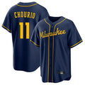Seanshop M.Brewers #11 Jackson Chourio Player Navy Home Game Stitched Jerseys