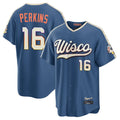 Seanshop M.Brewers #16 Blake Perkins Player Blue 2026 City Connect Home Game Stitched Jerseys