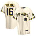 Seanshop M.Brewers #16 Blake Perkins Player Cream Home Limited Stitched Jerseys