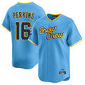 Seanshop M.Brewers #16 Blake Perkins Player Light Blue City Connect Home Limited Stitched Jerseys