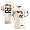 Seanshop M.Brewers #22 Christian Yelich Player Cream Home Limited Stitched Jerseys