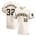 Seanshop M.Brewers #32 Jacob Misiorowski Player Cream Home Limited Elite Stitched Jerseys