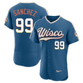 Seanshop M.Brewers #99 Gary Sanchez Player Blue 2026 City Connect Home Limited Elite Stitched Jerseys