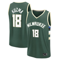 Seanshop M.Bucks #18 Kyle Kuzma  Hunter Green Fast Break Replica Player Jerseys - Icon Edition