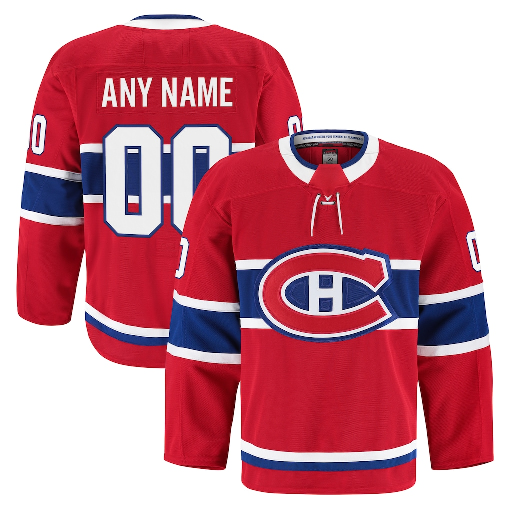 Seanshop Custom M.Canadiens Red Home Authentic Pro Jerseys