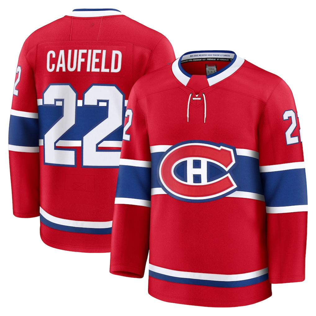 Seanshop M.Canadiens #22 Cole Caufield Red Home Premium Jerseys