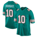 Seanshop M.Dolphins #10 Jacob Rodriguez Player Aqua Alternate Home Game Stitched Jerseys