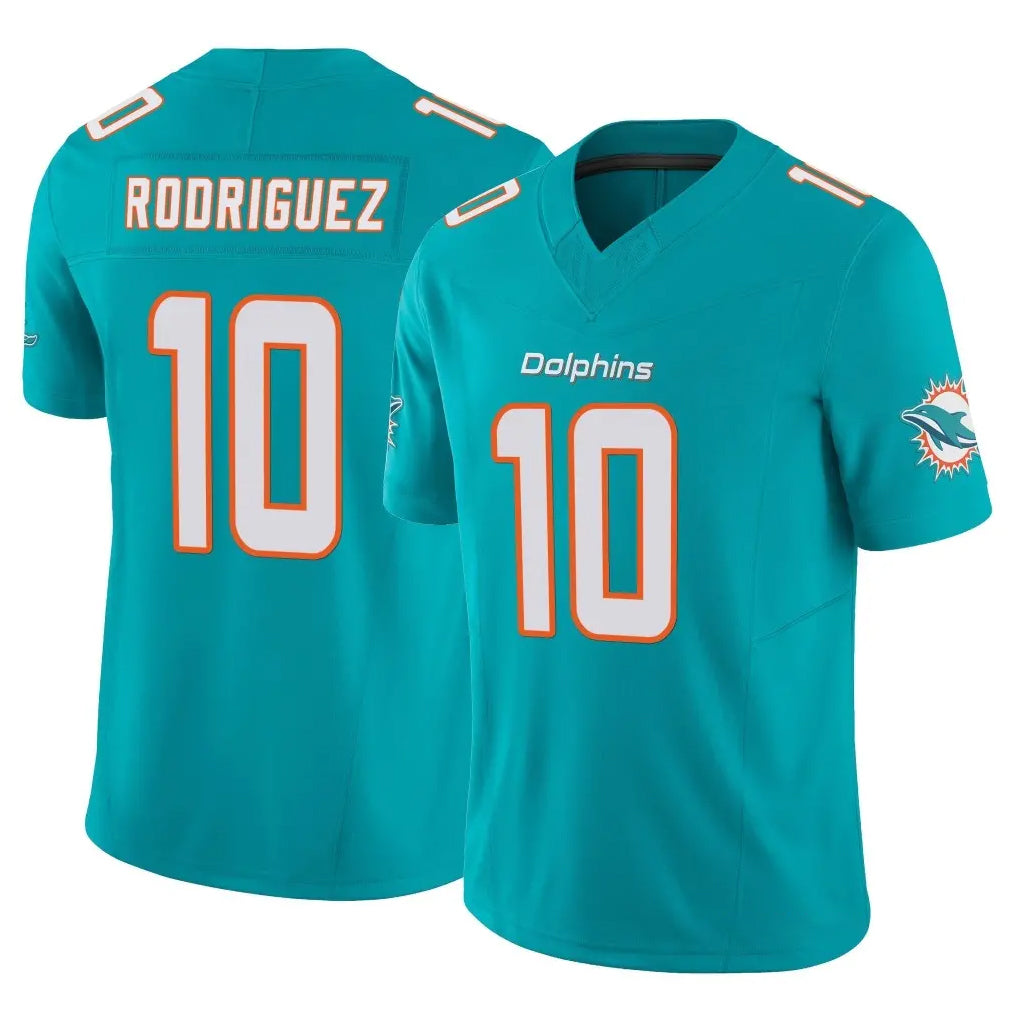 Seanshop M.Dolphins #10 Jacob Rodriguez Player Aqua Limited Vapor F.U.S.E. Home Game Stitched Jerseys