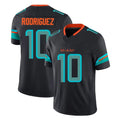 Seanshop M.Dolphins #10 Jacob Rodriguez Player Black Limited Pitch Rivalries Collection Home Game Stitched Jerseys