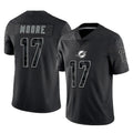 Seanshop M.Dolphins #17 Trey Moore Player Black Reflective Limited Game Stitched Jerseys
