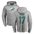Seanshop M.Dolphins #17 Trey Moore Player Gray LOGO Pullover Hoodies Limited Stitched Jerseys