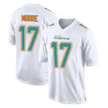 Seanshop M.Dolphins #17 Trey Moore Player White Fashion Home Game Stitched Jerseys