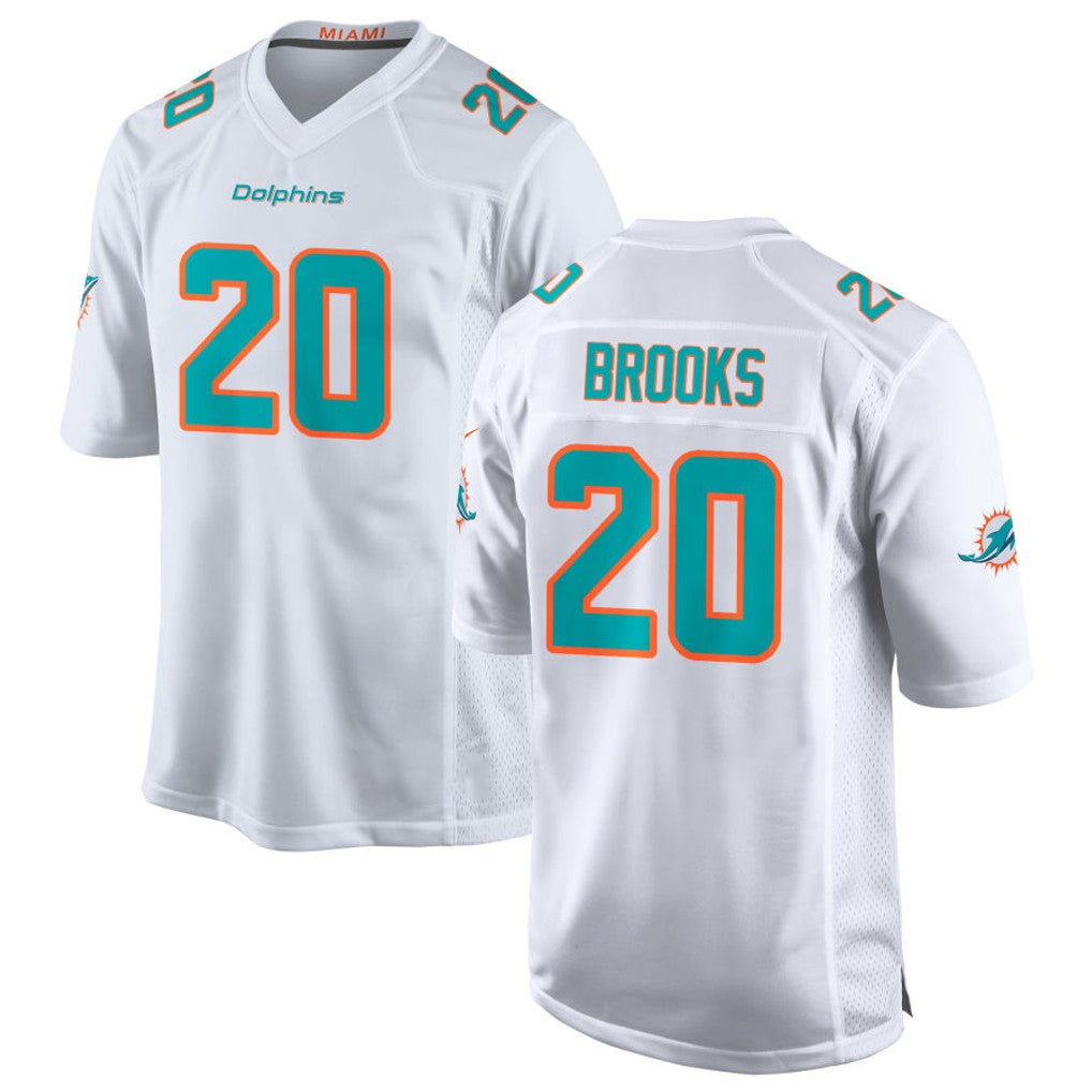 Seanshop M.Dolphins #20 Jordyn Brooks Player White Home Game Stitched Jerseys