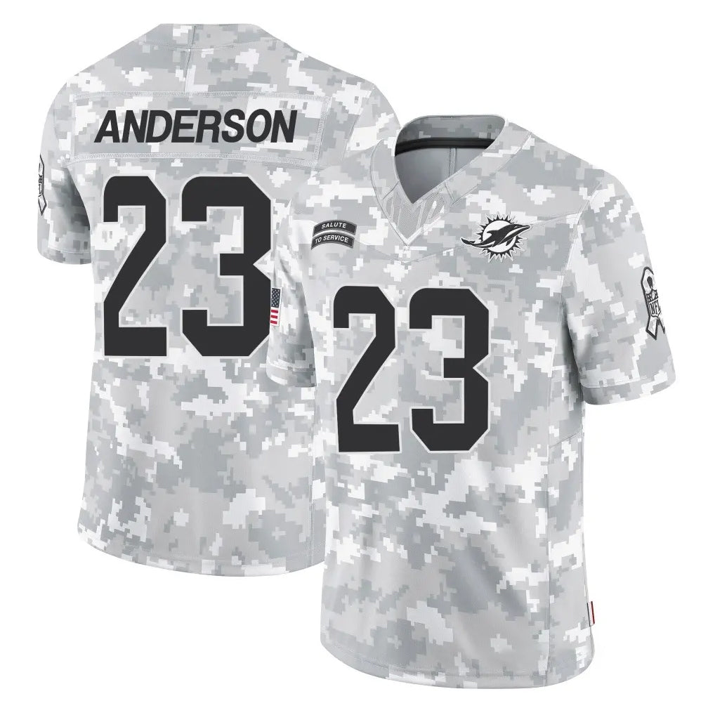 Seanshop M.Dolphins #23 Zayne Anderson Player Arctic Camo Salute To Service Limited Game Stitched Jerseys