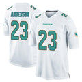 Seanshop M.Dolphins #23 Zayne Anderson Player White Home Game Stitched Jerseys