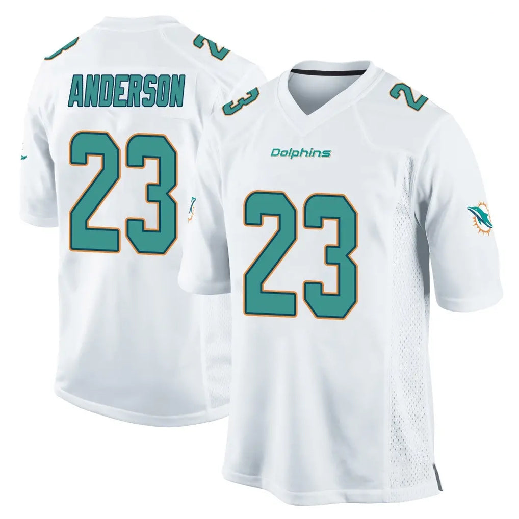 Seanshop M.Dolphins #23 Zayne Anderson Player White Home Game Stitched Jerseys
