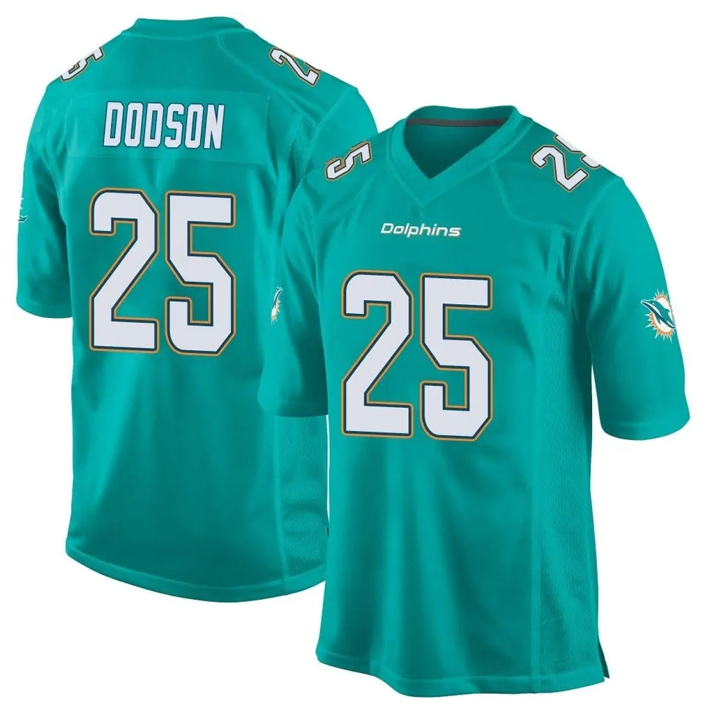 Seanshop M.Dolphins #25 Tyrel Dodson Player Aqua Team Color Home Game Stitched Jerseys
