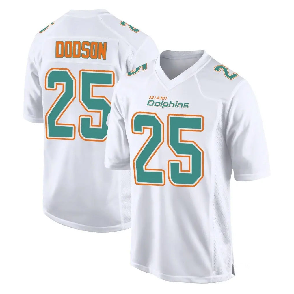 Seanshop M.Dolphins #25 Tyrel Dodson Player White Fashion Home Game Stitched Jerseys