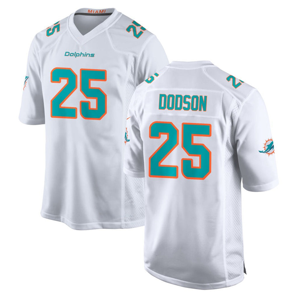 Seanshop M.Dolphins #25 Tyrel Dodson Player White Limited Home Game Stitched Jerseys