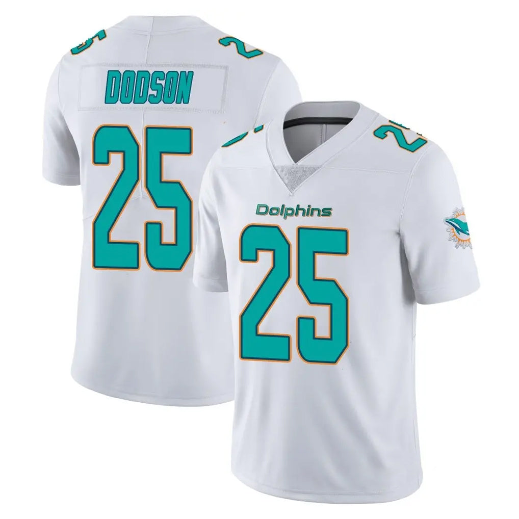Seanshop M.Dolphins #25 Tyrel Dodson Player White Limited Vapor Untouchable Home Game Stitched Jerseys