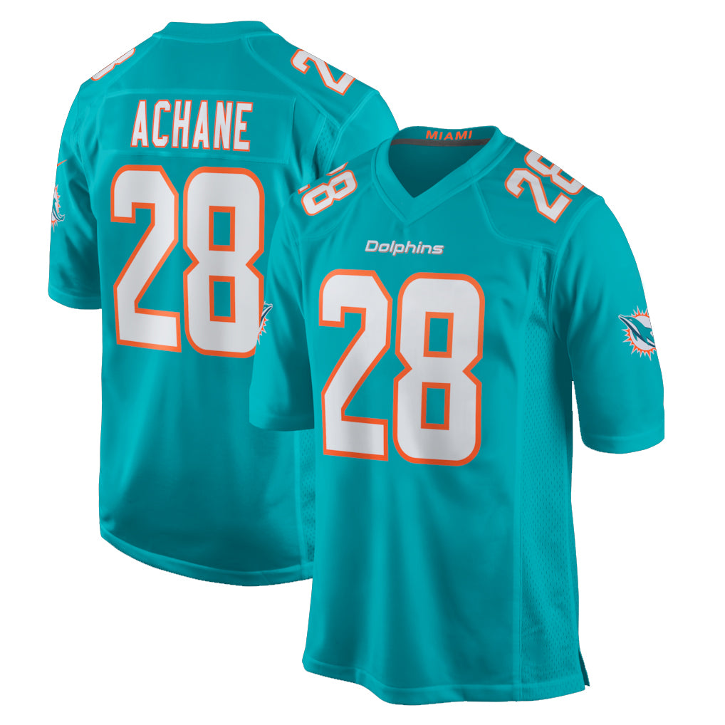 Seanshop M.Dolphins #28 De'Von Achane Player Aqua Home Game Stitched Jerseys
