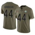 Seanshop M.Dolphins #44 Chop Robinson Player Olive Salute To Service Limited Stitched Jerseys