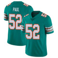 Seanshop M.Dolphins #52 Patrick Paul Player Aqua Limited Alternate Vapor Untouchable Home Game Stitched Jerseys