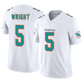 Seanshop M.Dolphins #5 Jaylen Wright Player White Limited Vapor F.U.S.E. Home Game Stitched Jerseys