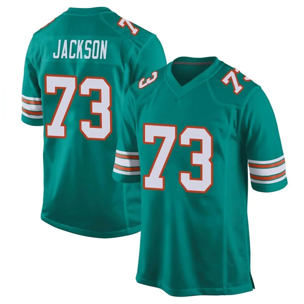 Seanshop M.Dolphins #73 Austin Jackson Player Aqua Alternate Home Game Stitched Jerseys