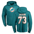Seanshop M.Dolphins #73 Austin Jackson Player Aqua LOGO Pullover Hoodies Limited Stitched Jerseys