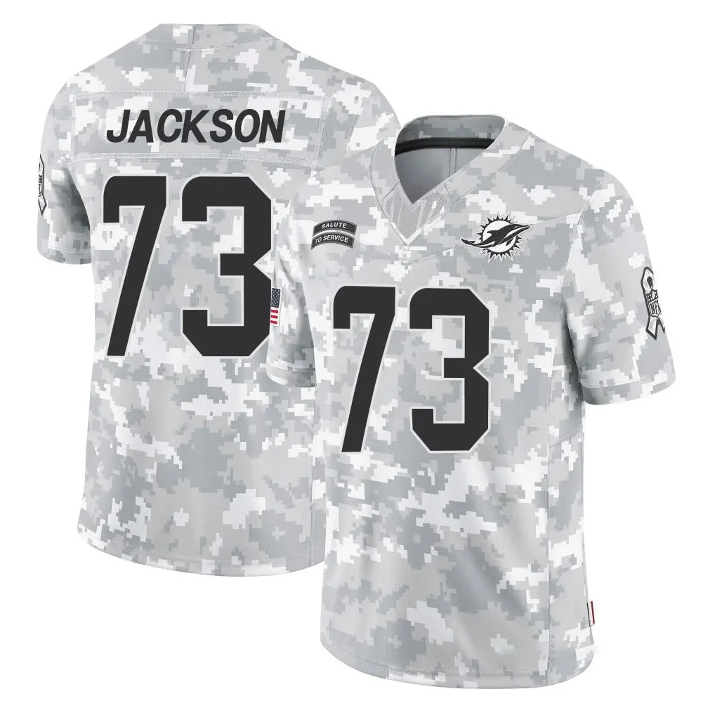 Seanshop M.Dolphins #73 Austin Jackson Player Arctic Camo Salute To Service Limited Game Stitched Jerseys