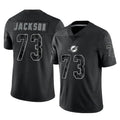 Seanshop M.Dolphins #73 Austin Jackson Player Black Reflective Limited Game Stitched Jerseys