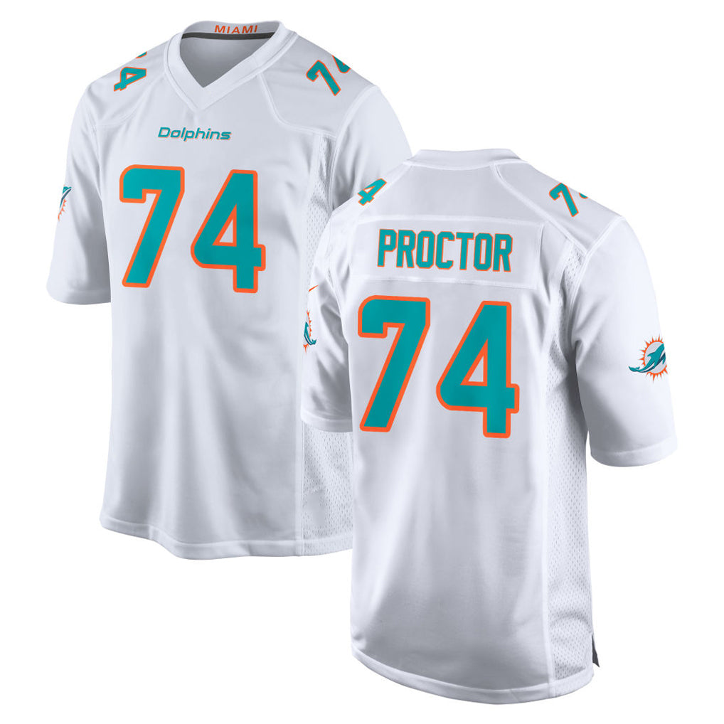 Seanshop M.Dolphins #74 Kadyn Proctor Player White Limited Home Game Stitched Jerseys