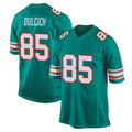Seanshop M.Dolphins #85 Greg Dulcich Player Aqua Alternate Home Game Stitched Jerseys