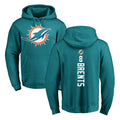 Seanshop M.Dolphins #8 JuJu Brents Player Aqua LOGO Pullover Hoodies Limited Stitched Jerseys