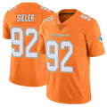 Seanshop M.Dolphins #92 Zach Sieler Player Orange Limited Home Game Stitched Jerseys